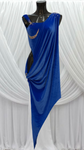 BLUE MESH ASYMMETRIC BODY SUIT