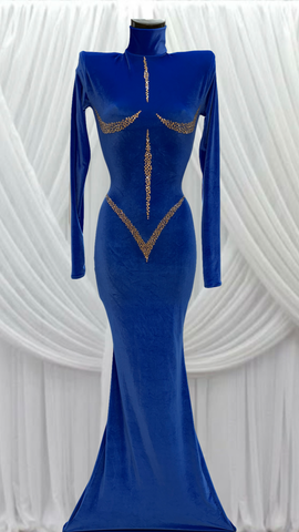 BLUE VELVET GOWN