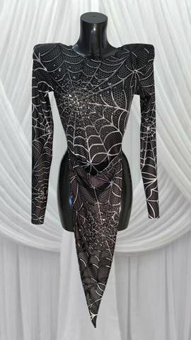 SIPDER WEB LONG SLEEVE BODY SUIT