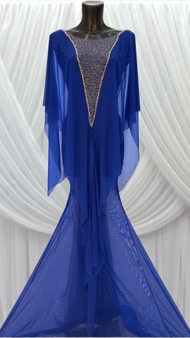 BLUE MESH GOWN