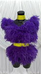 PURPLE FEATHER BODYSUIT