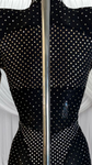 BLACK CATSUIT WITH FULL COVER CRYSTAL