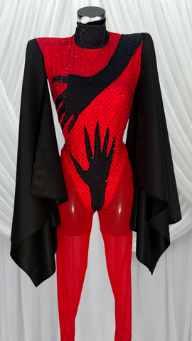 BLACK DEMON HANDS CATSUIT
