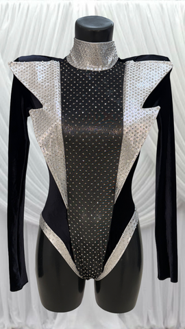 BLACK VELVET BODYSUIT